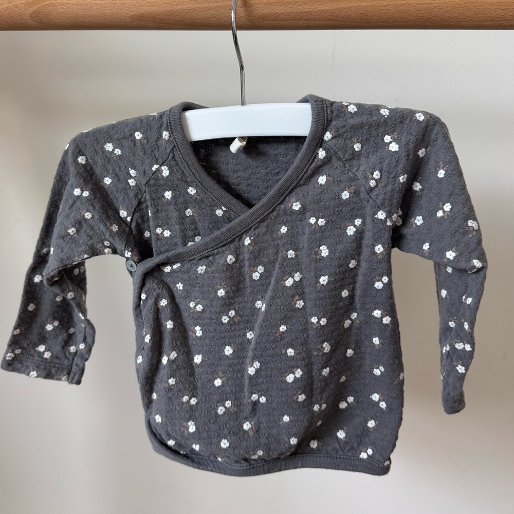 Quincy Mae wrap top- Ditsy Floral Print
